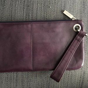 HOBO International Leather Wristlet~Purple